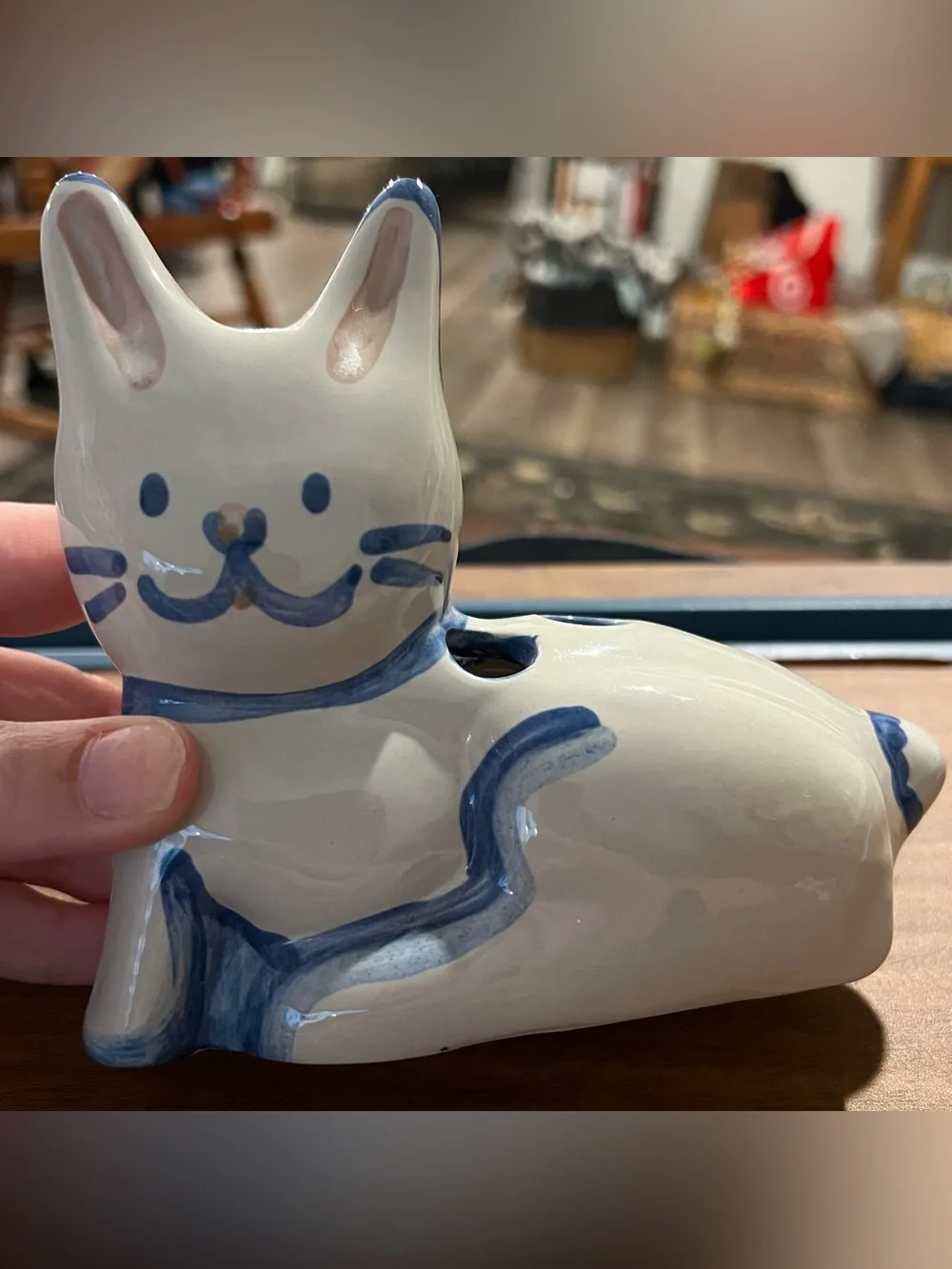 VTG M. A. Hadley Pottery Cat Toothbrush Holder / Bud Vase / Pencil Holder